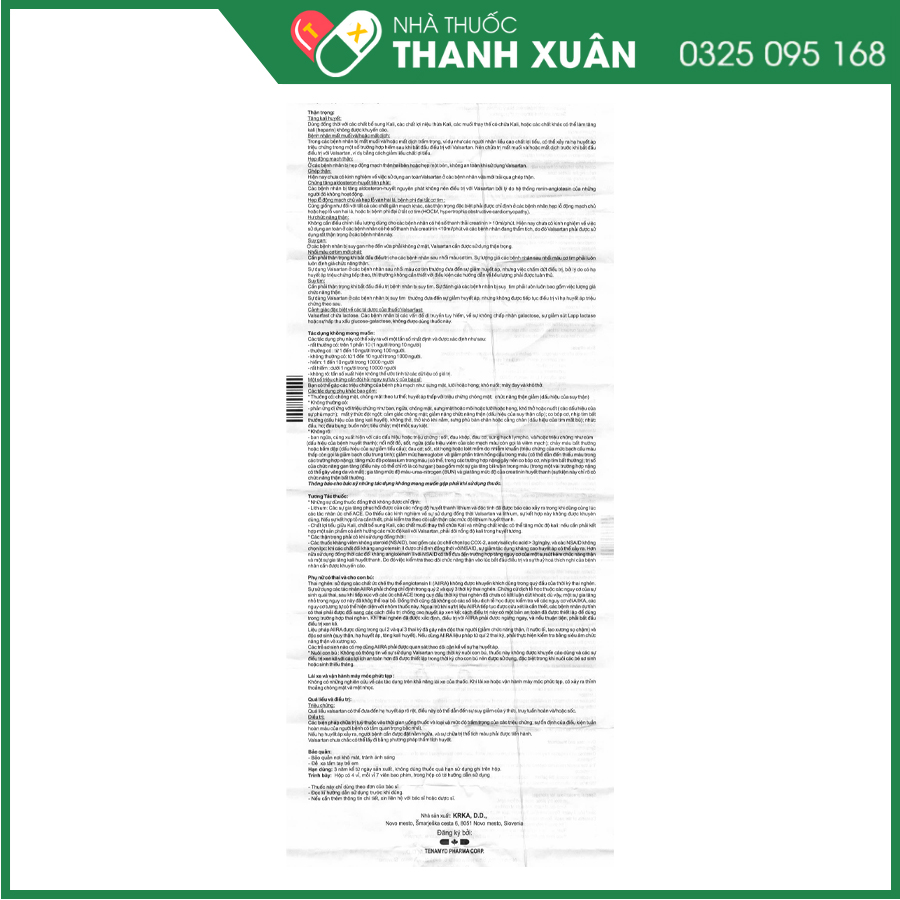 Valsarfast 80 thuốc điều trị cao huyết áp, nhồi máu cơ tim mới phát, suy tim